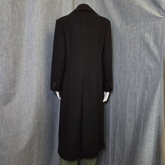 Cinziaerre Rodel SPA Long Line Coat Luxury Italian Wool Coat Women’s US8 Black - Picture 3 of 12
